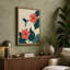 Coral Blooms with Hummingbird Botanical - Wrapped Canvas-54529316-54529322