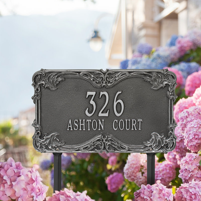 Plaque d'adresse sur 2 lignes Signature Series, Gris, Oui, Gris fumée