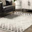 Tapis marocain coquelicot pour le salon, la chambre et la cuisine, beige / ivoire-586276657