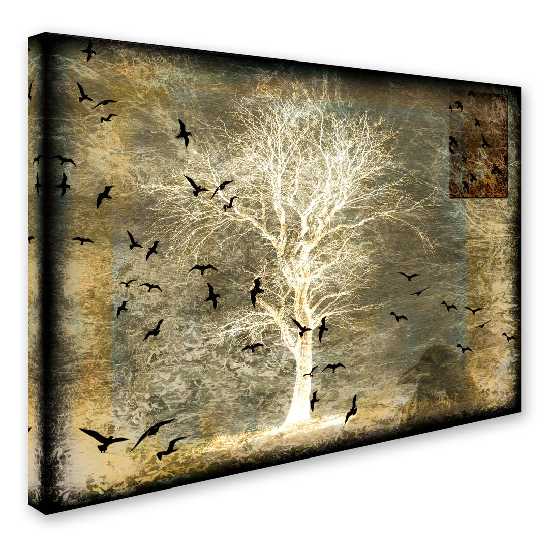 A Raven by LightBoxJournal - Graphic Art Print on Canvas Red Barrel Studio®