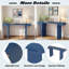 Console avec lignes géométriques et pieds réglables-1941860202