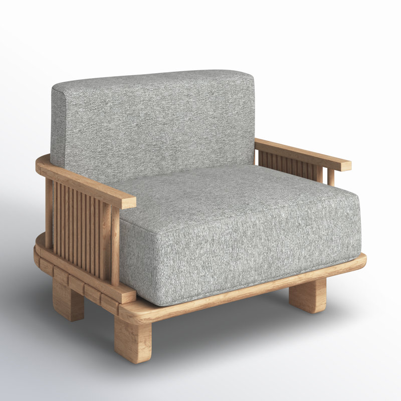 Hudson Outdoor Accent Chair Natural/Gray