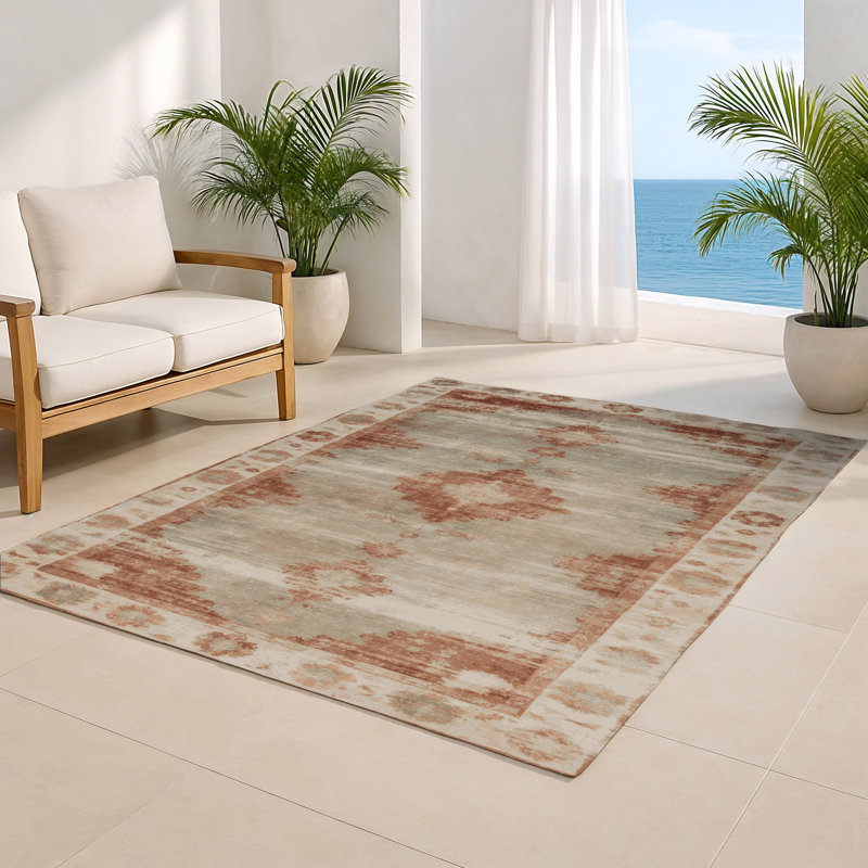 Overdyed Gray Indoor and Outdoor Area Rug, Rectangle 2' x 3'