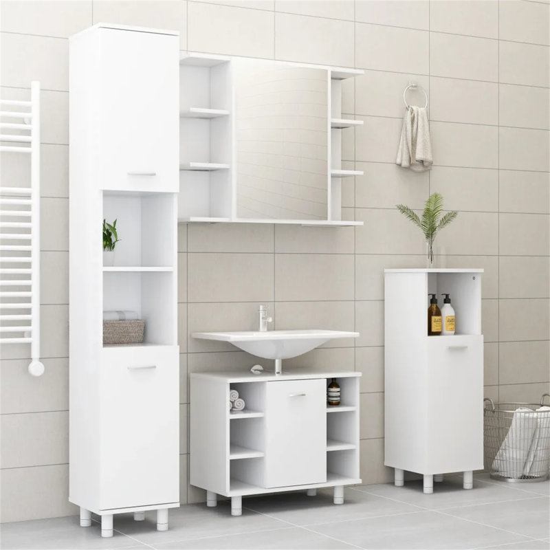 Avrey Linen Cabinet, White