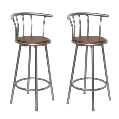 Bar Stools Brown Steel