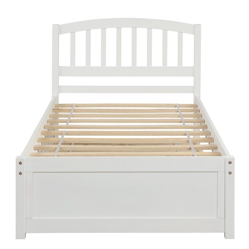 Lit simple avec couchette Millheim, Blanc