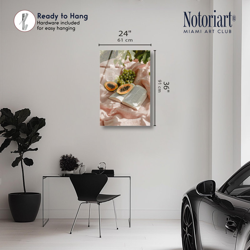 «Papaya Page Acrylique Print» par Notoriart, H 36 po x l 24 po