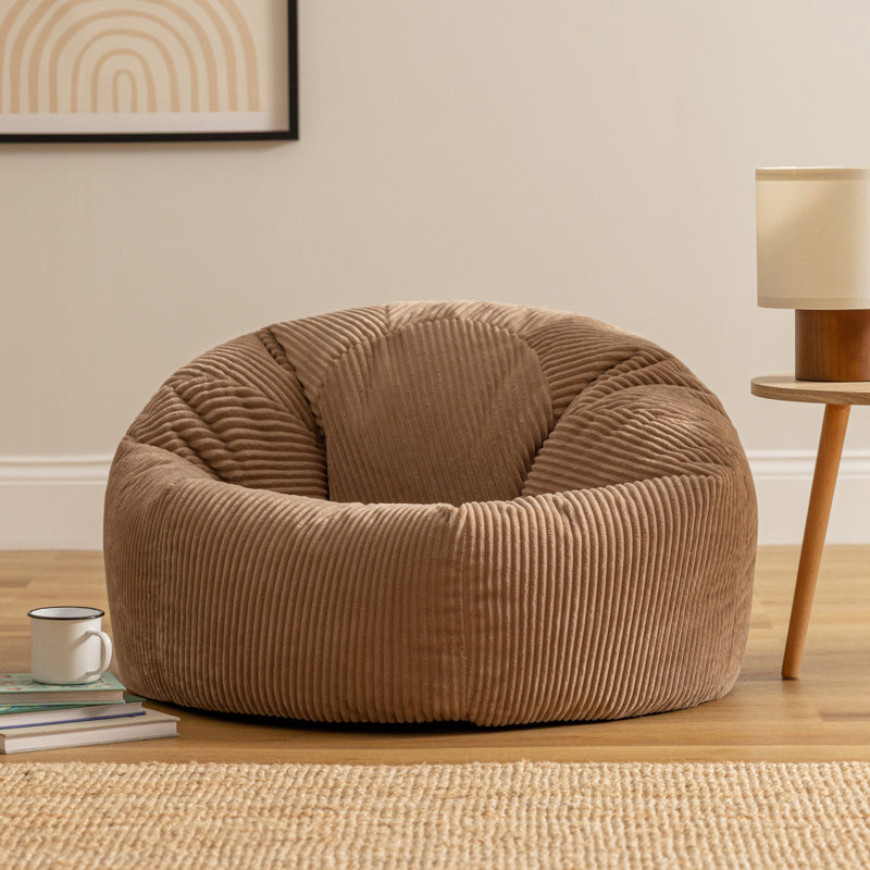 Kingston Corduroy Classic Bean Bag, Brown