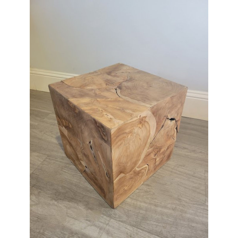 Teak Block Display Table