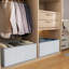Organisateur de tiroir en tissu avec support en carton, diviseur de vêtements à 5 grilles pour garde-robe, placard et commode, solution de rangement pliable pour jeans, chandails et plus, paquet de 2