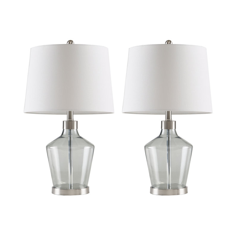 Lampe de table angulaire en verre Henn