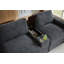 Canapé-lit modulaire moderne en L avec repose-pieds avec rangement | Canapé-lit en tissu chenille avec chargement USB pour les petits espaces-114217396