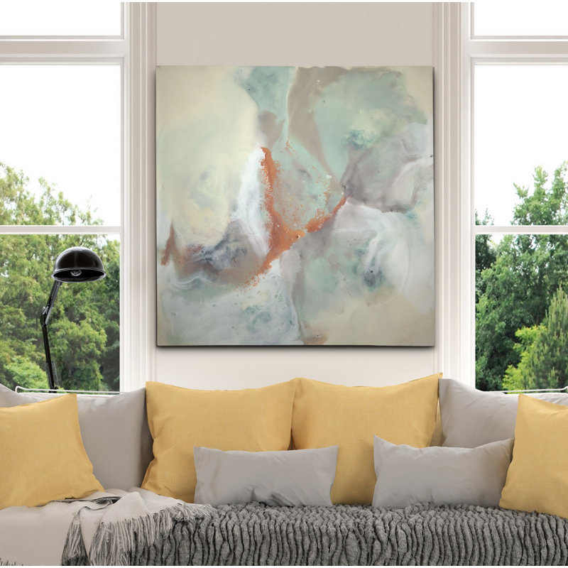 « cuivre river i », peinture, H 40 po x l 40 po x P 1,5 po, Toile tendue