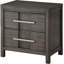 Magnifique table de chevet grise de style transitionnel 1 pièce-1693562932