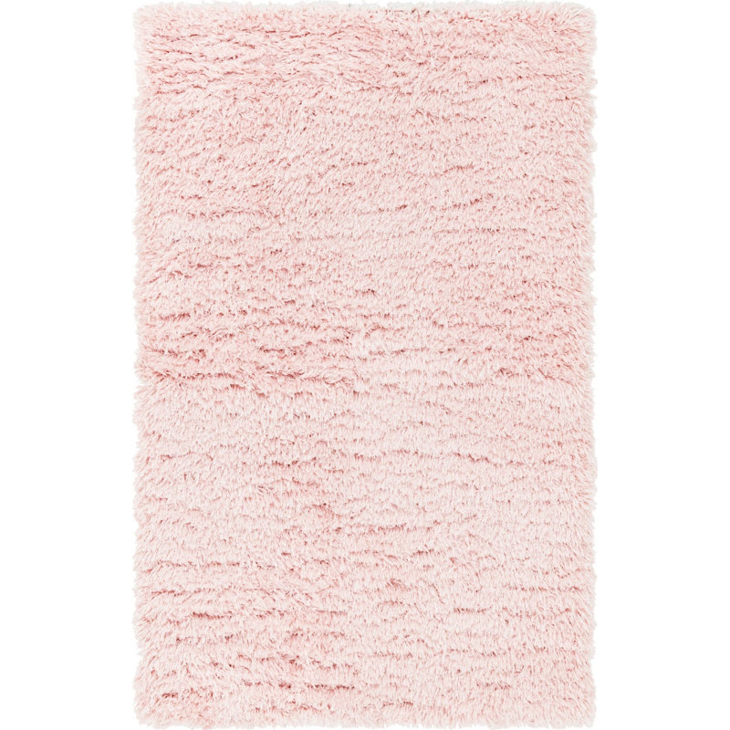 Tapis rose clair Hermina, Rectangle 4 pi 1 po x 6 pi 1 po
