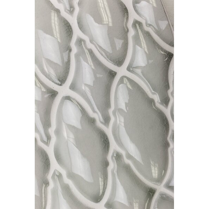 Nabi Valor 2x4 Crackled Glossy Glass Mosaic Tile, Tundra