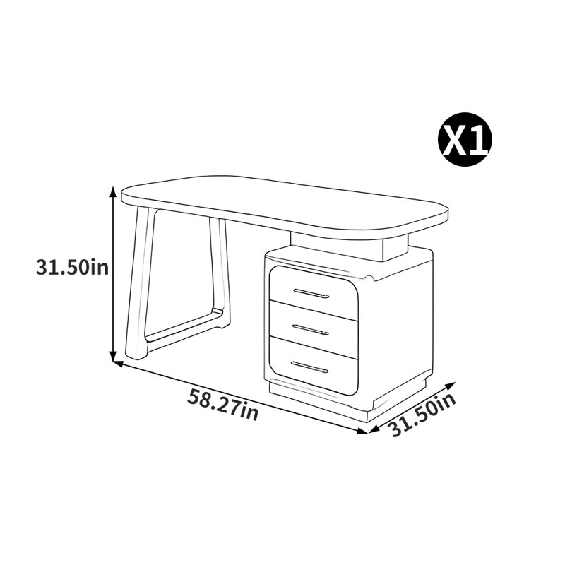 Bureau simple de style chinois