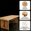 Ensemble de table de conférence en bois massif industriel moderne et 8 chaises de bureau ergonomiques-94357495