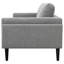 Structure grise et innovante, coussins réversibles, accents avant, finition noire, hauteur de 33 pouces pour les accoudoirs à dossier à décor moderne, sièges à ressorts ensachés, dossier moulé profilé, accoudoirs carrés, 35 po