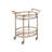 Lakelyn Clear Glass & Rose Gold Finish Serving Cart