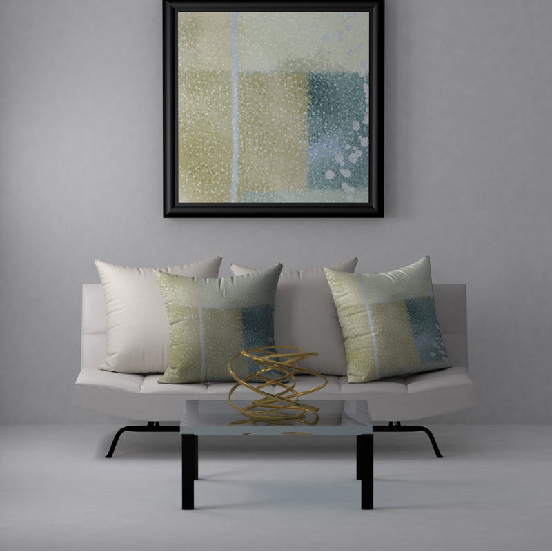 Abstract Reversible Throw Pillow, 24" x 24"