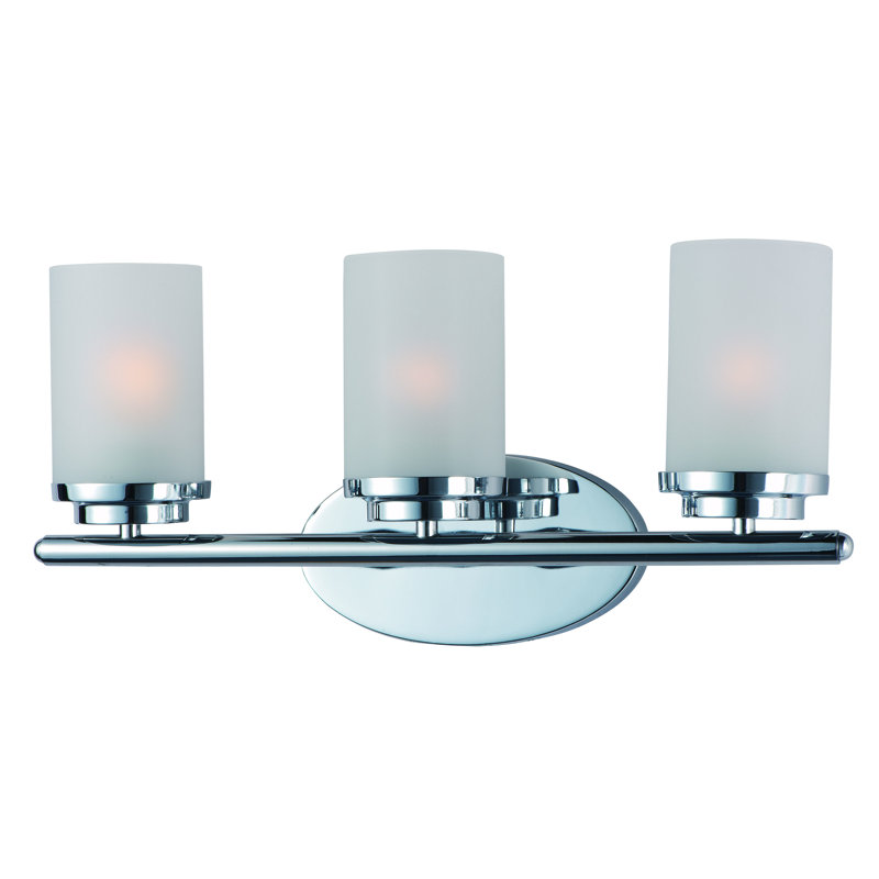 Éclairage de salle de bain à intensité variable 3 lumières Kaiyanna, Chrome poli