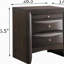 Table de chevet 2 tiroirs Grey Oak-1906515634