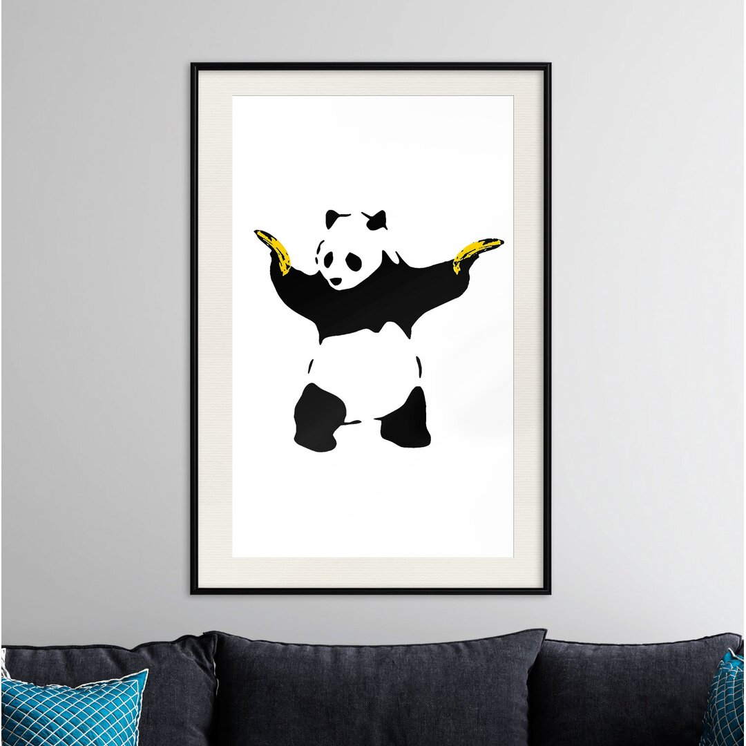 Gerahmter Grafikdruck Banksy Panda with Guns