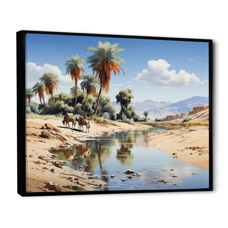 Sahara Sands Depict III - impression, Cadre flottant noir, H 12 po x l 20 po