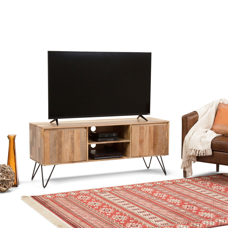 Meuble télé - Naturel, Naturel, H 25 po x L 60 po x l 18 po