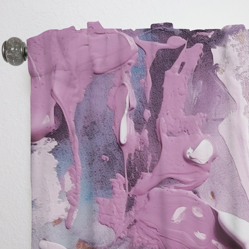 Gaphna - Electric Marble Ink Art I - Rideau en velours moderne - obscurcissant - 1 panneau, L 52 po x L 84 po