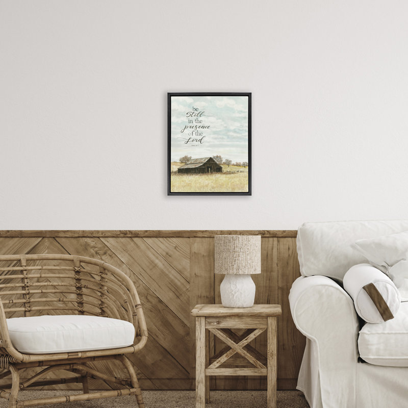 Cadre flottant Be Still, conçu par Cindy Jacobs, Cadre flottant noir de jais, H 21 po x l 17 po