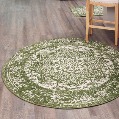 Giverny Power Loom Green Rug