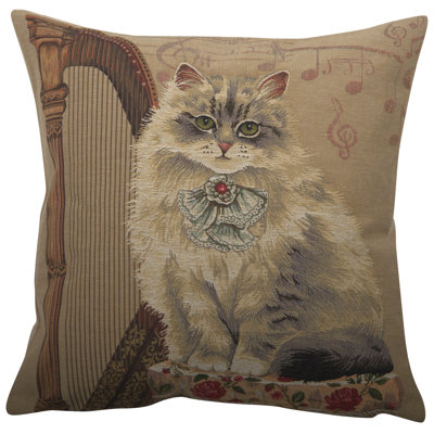Cat With Piano Cushion Covers