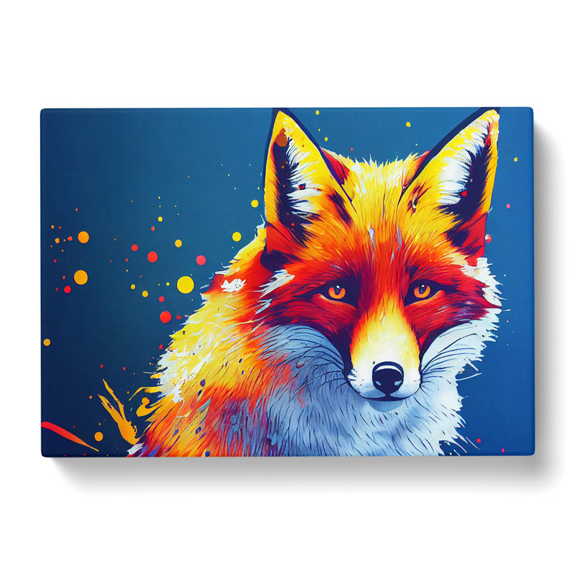 Painted Fox Vol.4 Abstract - Wrapped Canvas, 40cm H x 60cm W x 3cm D