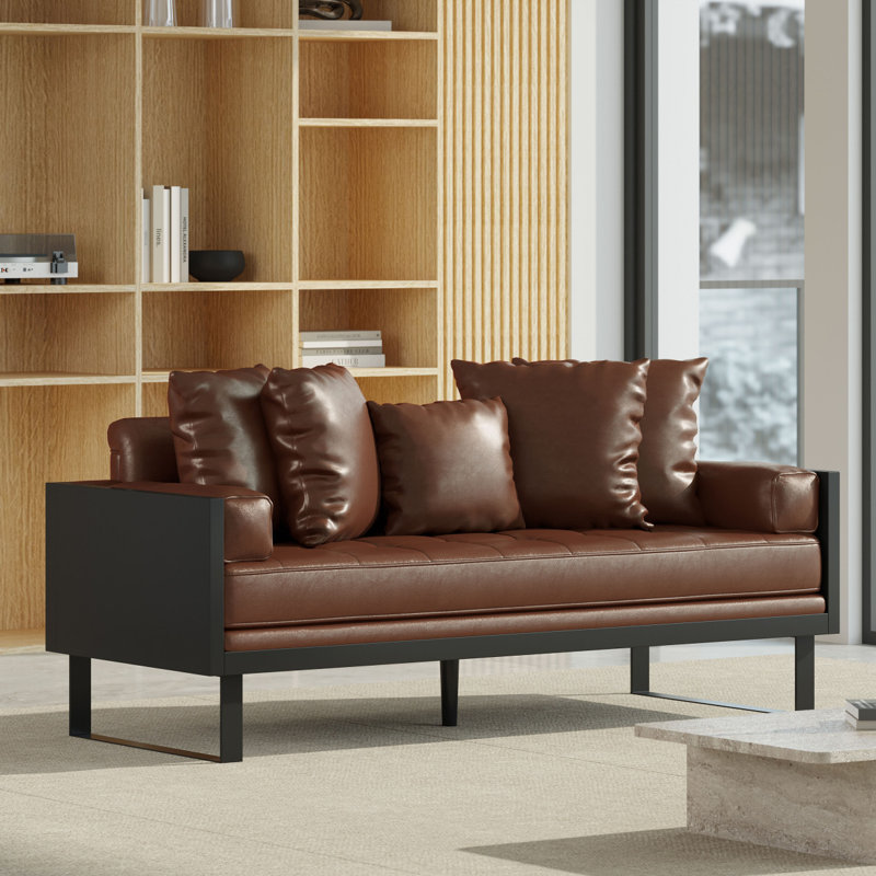 Modern Sofa Loveseat, Light Brown