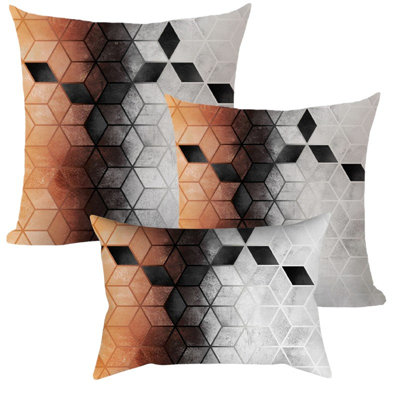 Ensemble de coussins décoratifs à double face (18 po x 18 po, 12 po x 20 po, 20 po x 20 po) avec insertions