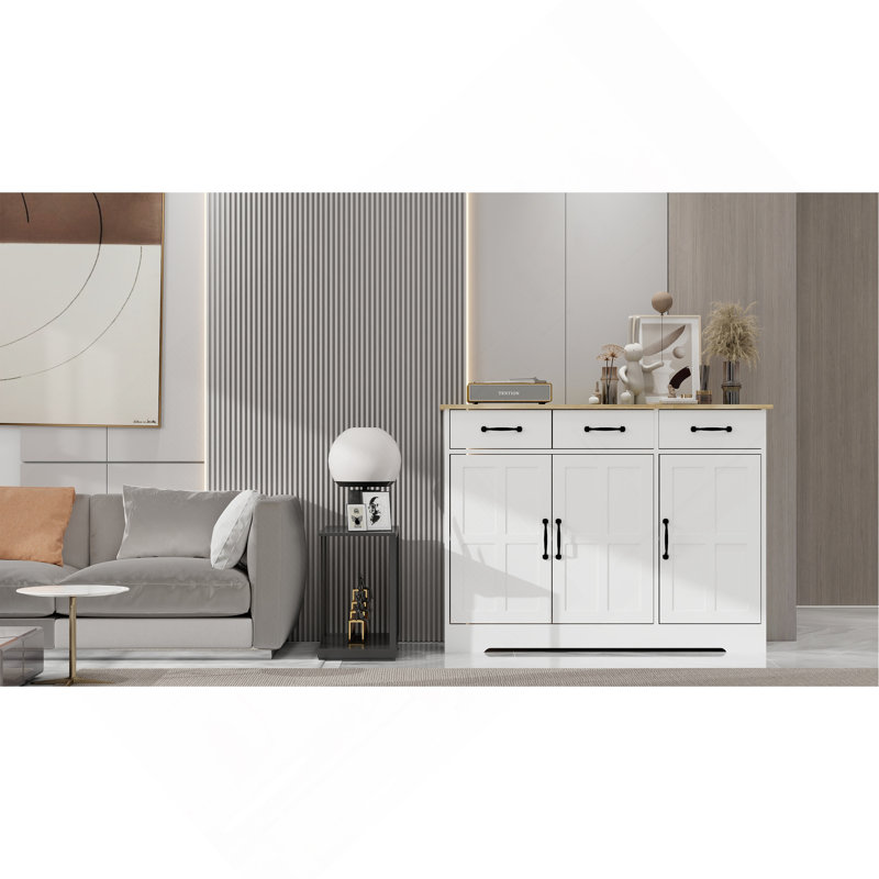 Buffet Farmhouse avec 3 tiroirs et 3 portes