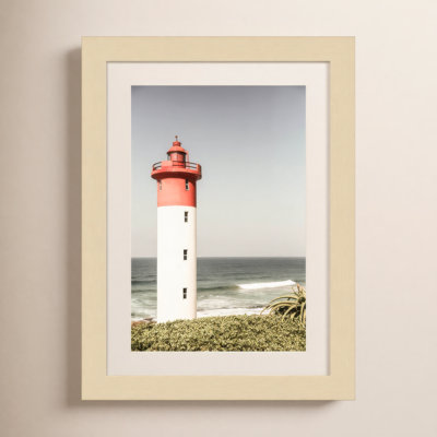 Oyster Box Lighthouse by Shot by Clint Wood Framed Wall Art Print