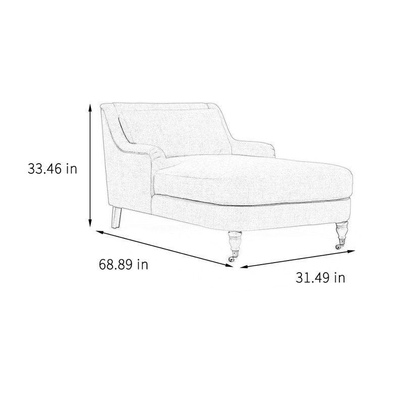 Chaise longue élégante paresseuse rétro, Rouge terreux