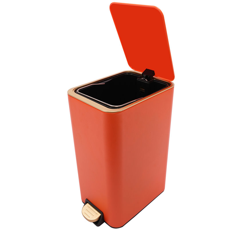 Poubelle à pédale - 3,17 gallons, Orange