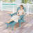 Folding Adirondack Chair with Retractable Ottoman and Cup Holder, Outdoor HDPE Lounge Chair-1978898528