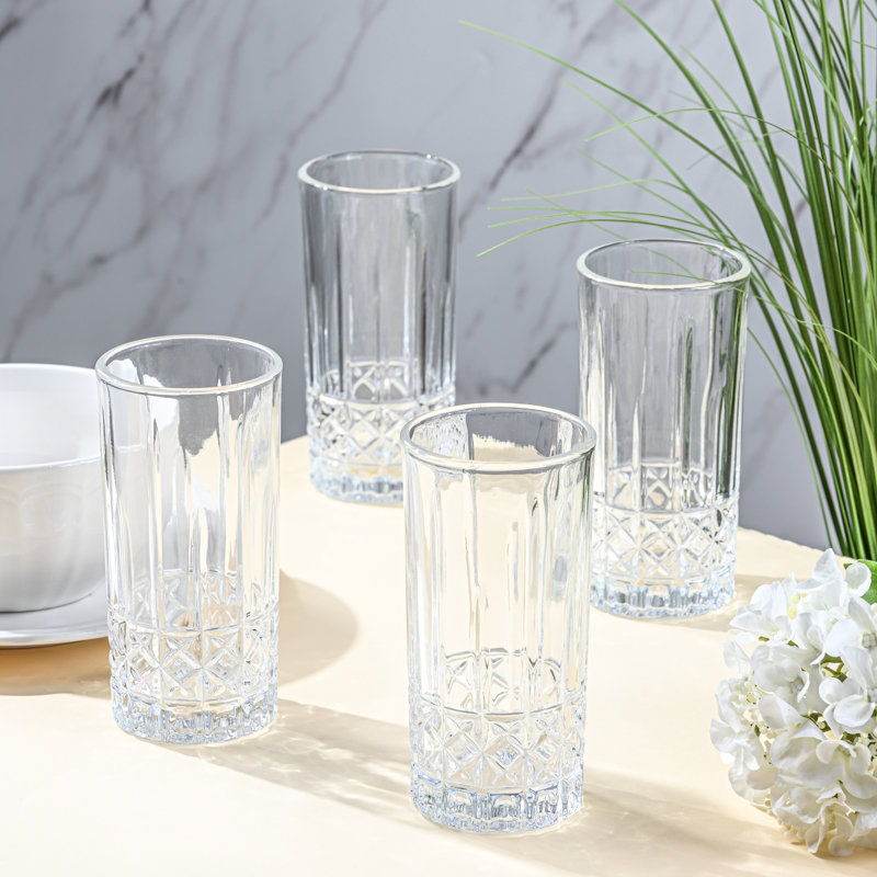 Waterside 4pk Diamond Hi-Ball Glassware