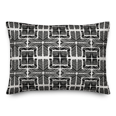  Coussin décoratif à carreaux en polyester pour l'intérieur et l'extérieur