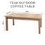 Huntington 7 Piece Teak Loveseat Seating Group with Sunbrella Cushions-204063647