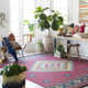 Mystica Handwoven Wool Dark Red/Navy/Wheat Rug