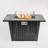 Outdoor Propane Fire Pit Table With Glass Beads,Glass Wind Guard