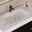 Meuble-lavabo sur pied 36 po avec lavabo en céramique et plateau en faux marbre 36 po