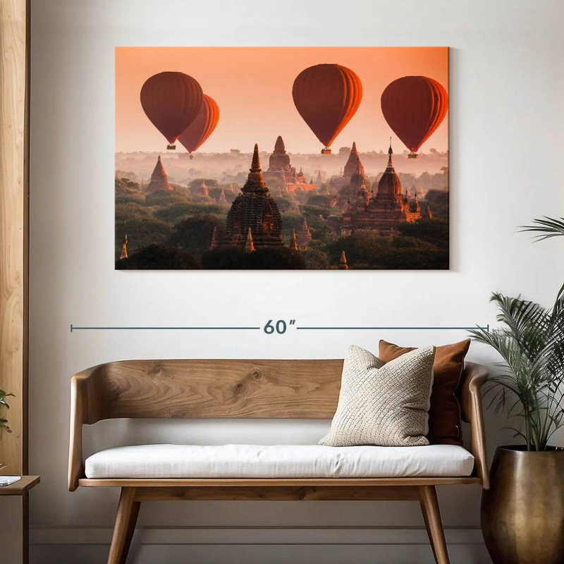 Mehar Ancient Myanmar Hot Air Balloons, 32" H x 48" W