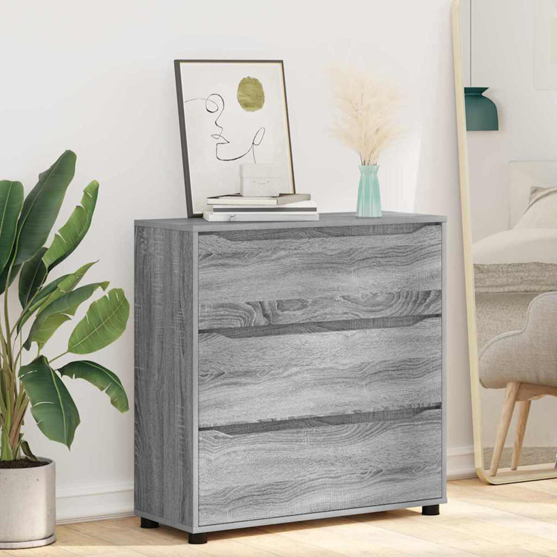 80cm W Chest of Drawers, Grey Sonoma